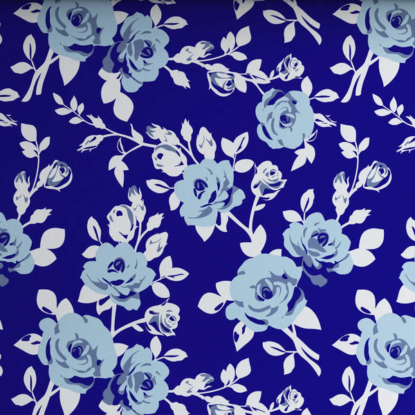 MARINE FLOWER SATEEN BED SHEET SET