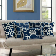 Pack of 5 cushion cover (Navy blue)