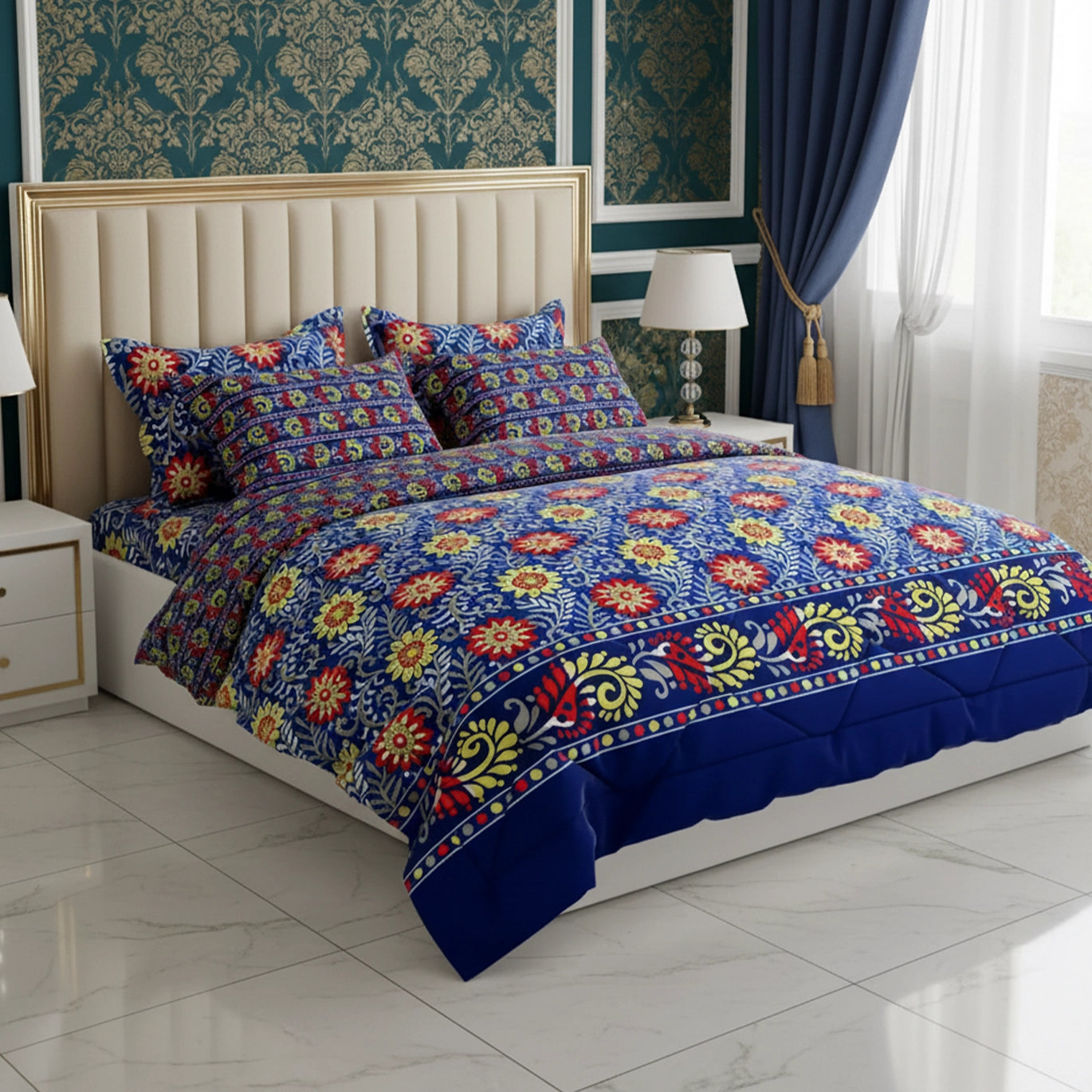 OCEAN FLORA 6-Pcs Comforter Set