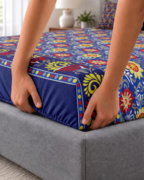 OCEAN FLORA Xara Fitted Bed Sheet Set