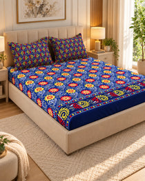 OCEAN FLORA Xara Fitted Bed Sheet Set