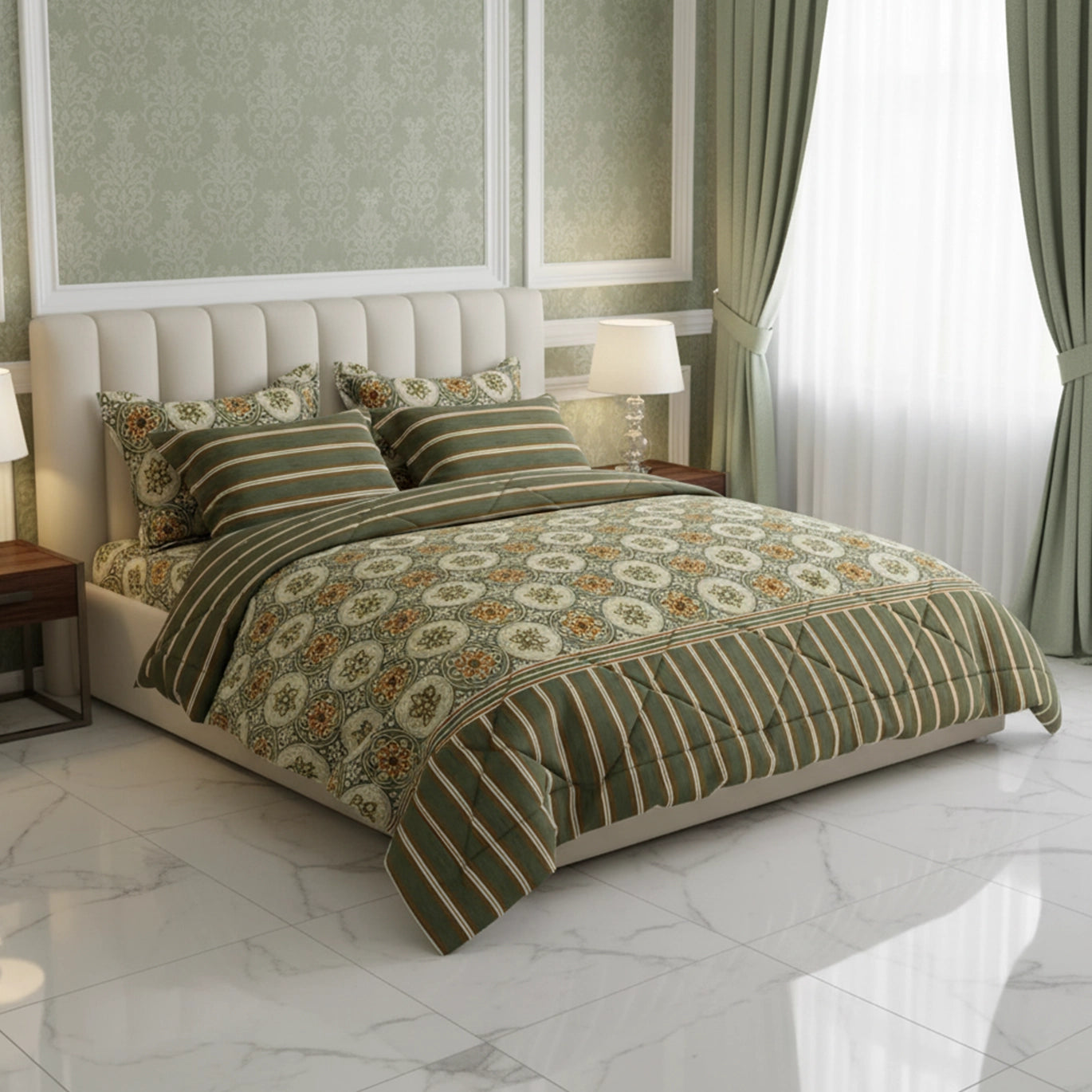 OLIVE BLOSSOM 6-Pcs Comforter Set