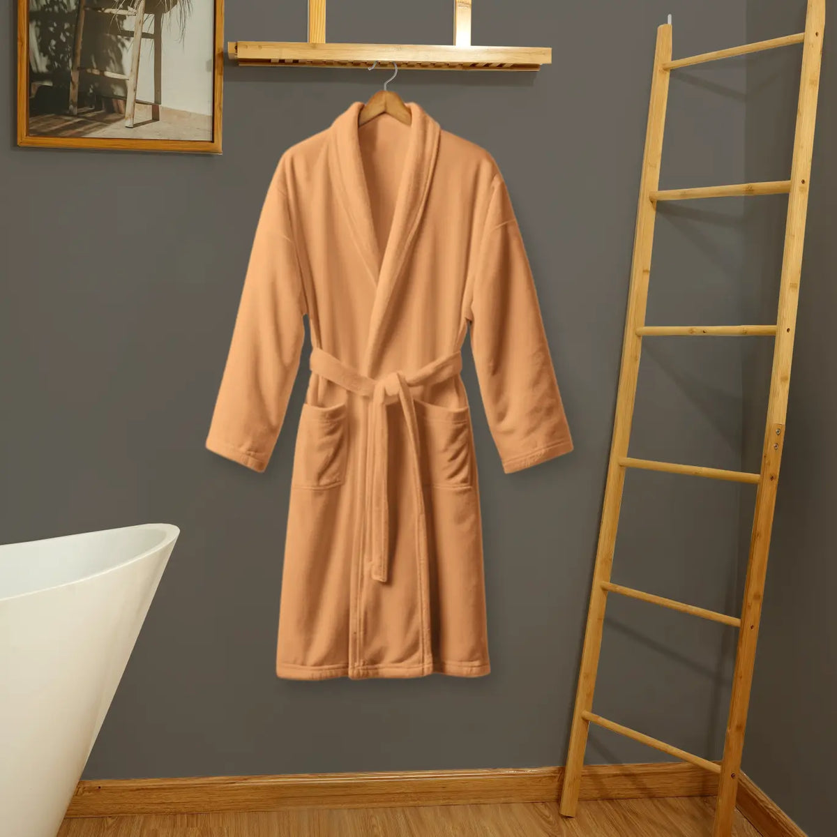 RHS Luxury Bathrobe (Shawl) Orange