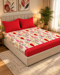 POPPY FEATHER Xara Fitted Bed Sheet Set