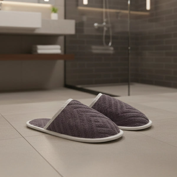 Pack of 2 towel slipper (grey)