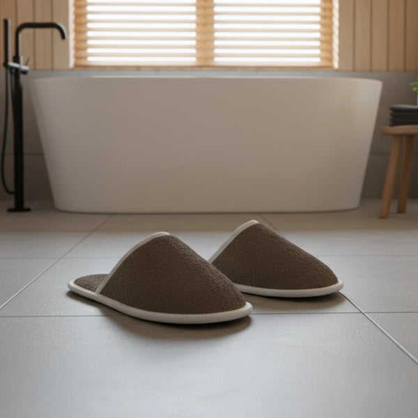 Pack of 2 towel slipper (light brown)