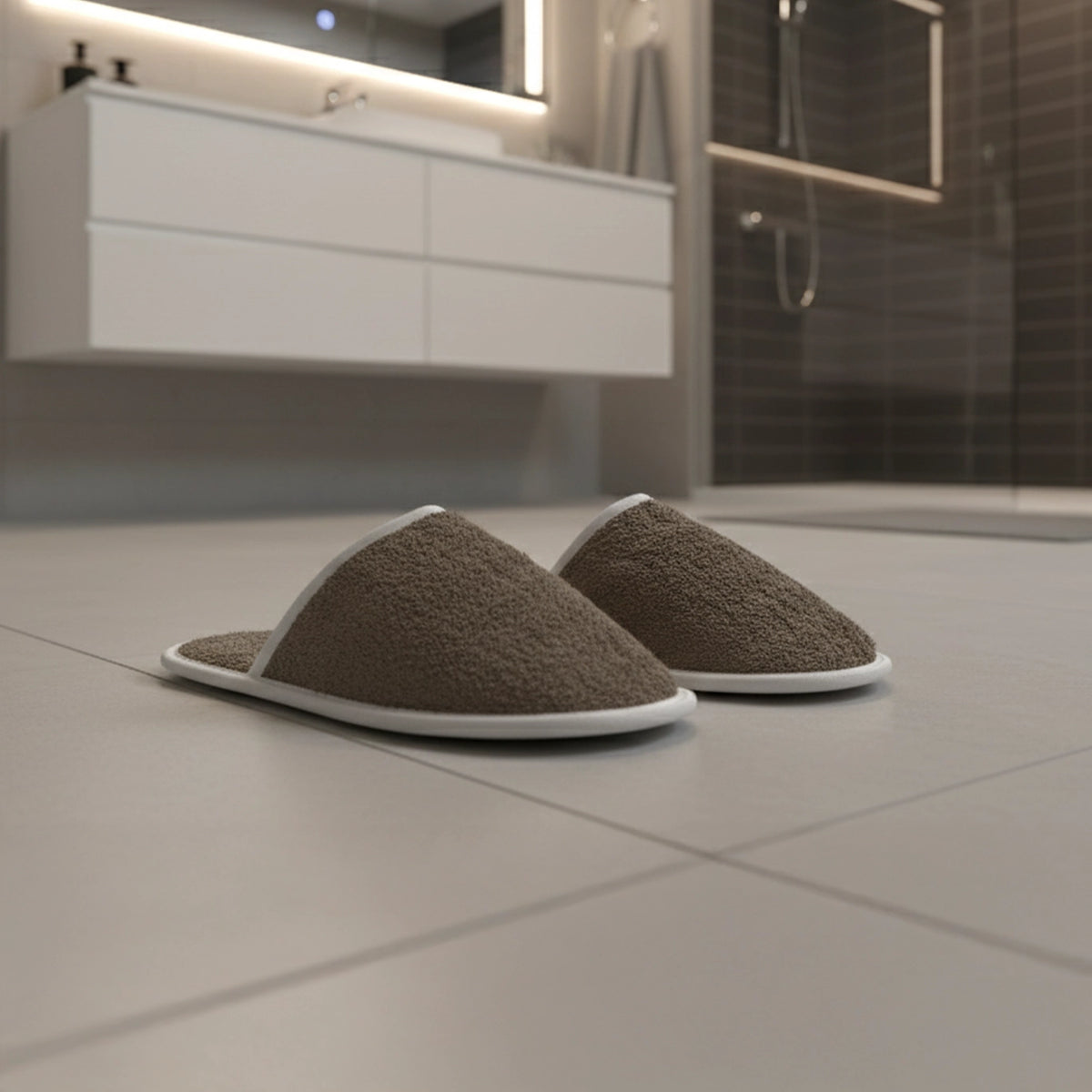 Towel slipper (Light Brown) Main image