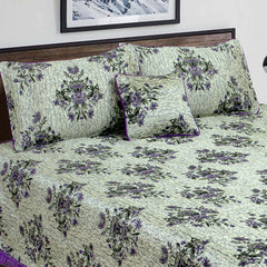 RHS gultex multani bedsheet set (Grey/Purple)