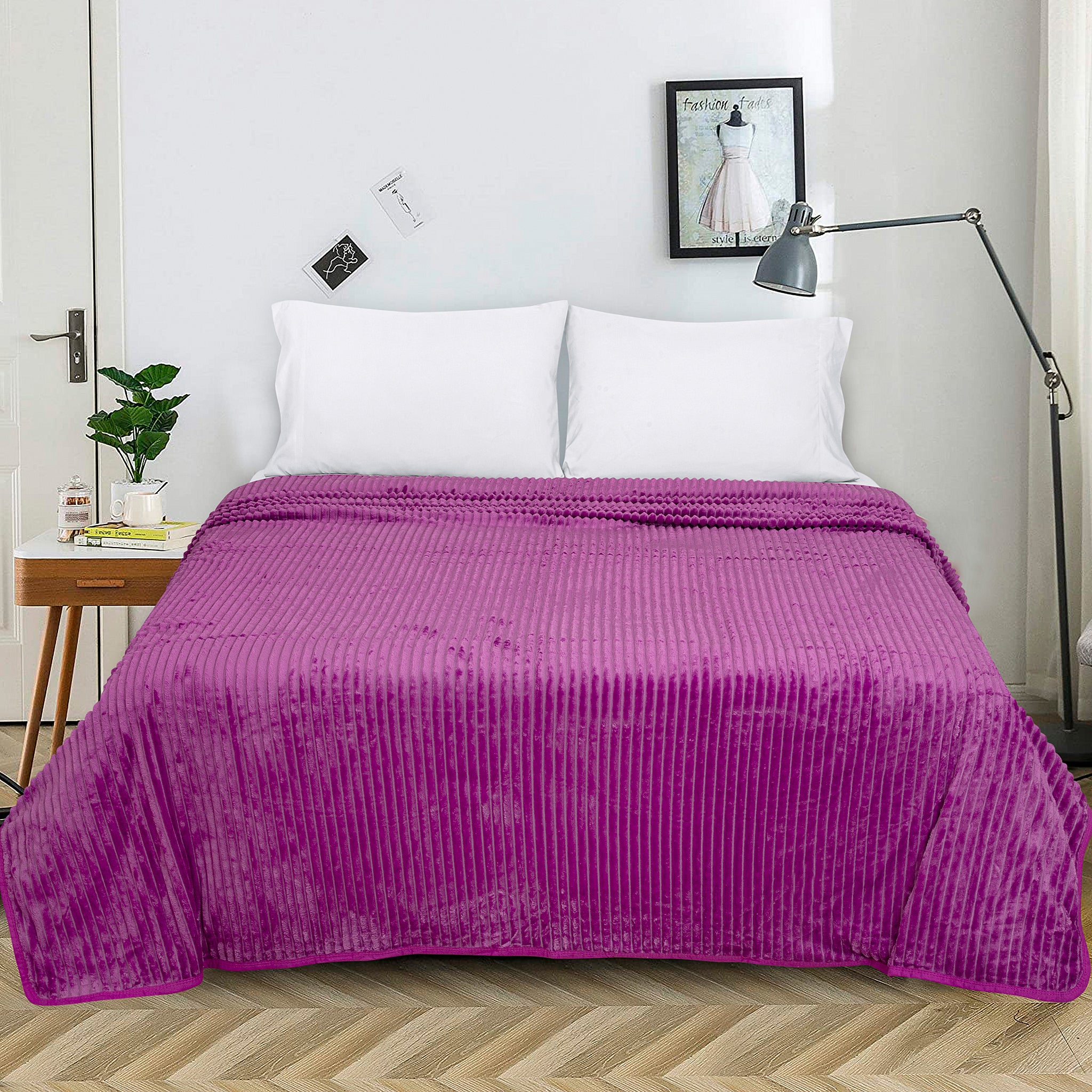 Linning Fleece Blanket (Purple)