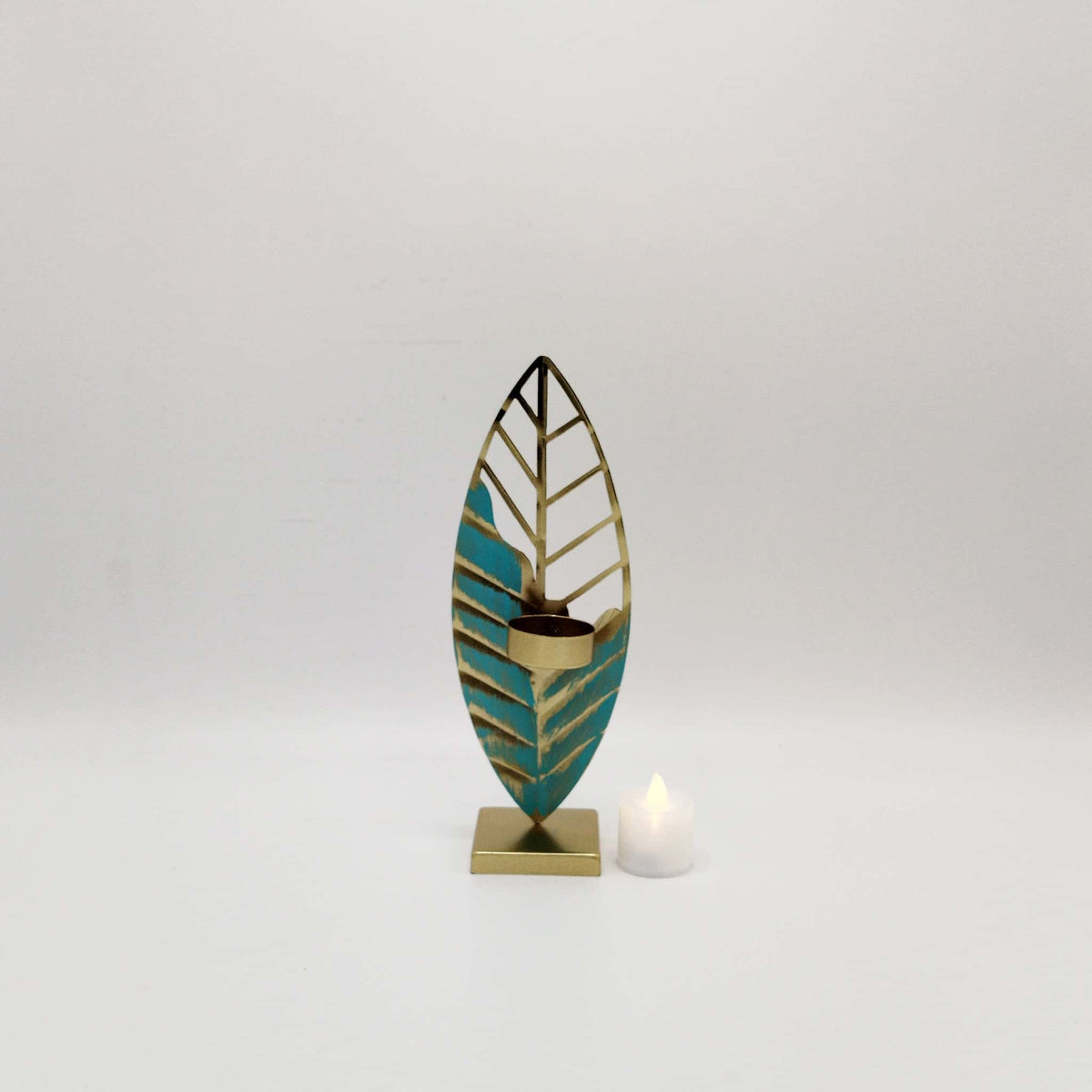 Decorative Leaf-Shaped Candle Holder - RHS-HD-TD-005 Main image