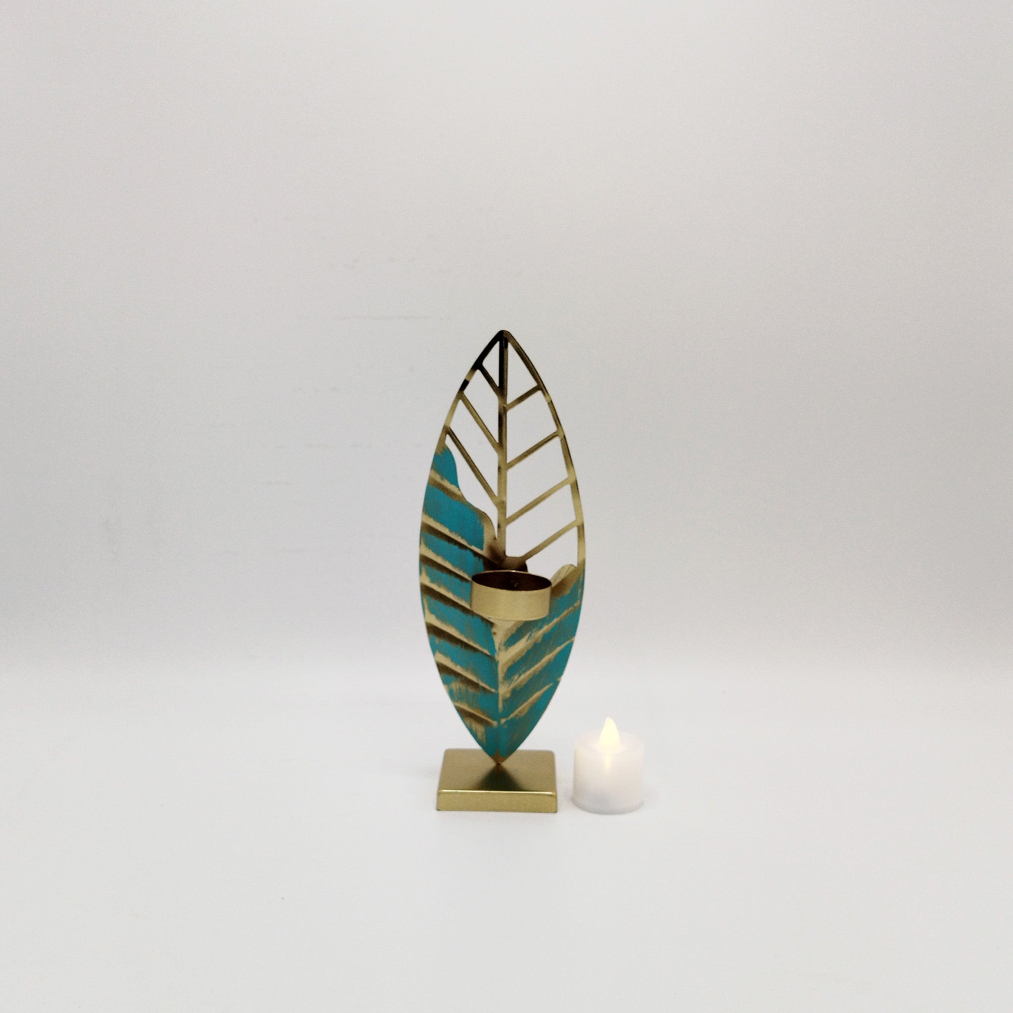 Decorative Leaf-Shaped Candle Holder - RHS-HD-TD-005