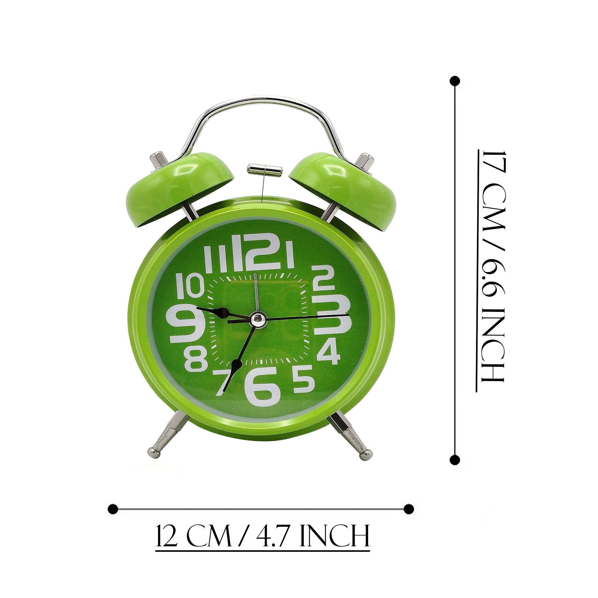 Classic Green Alarm Clock with Bell - RHS-HD-TD-065