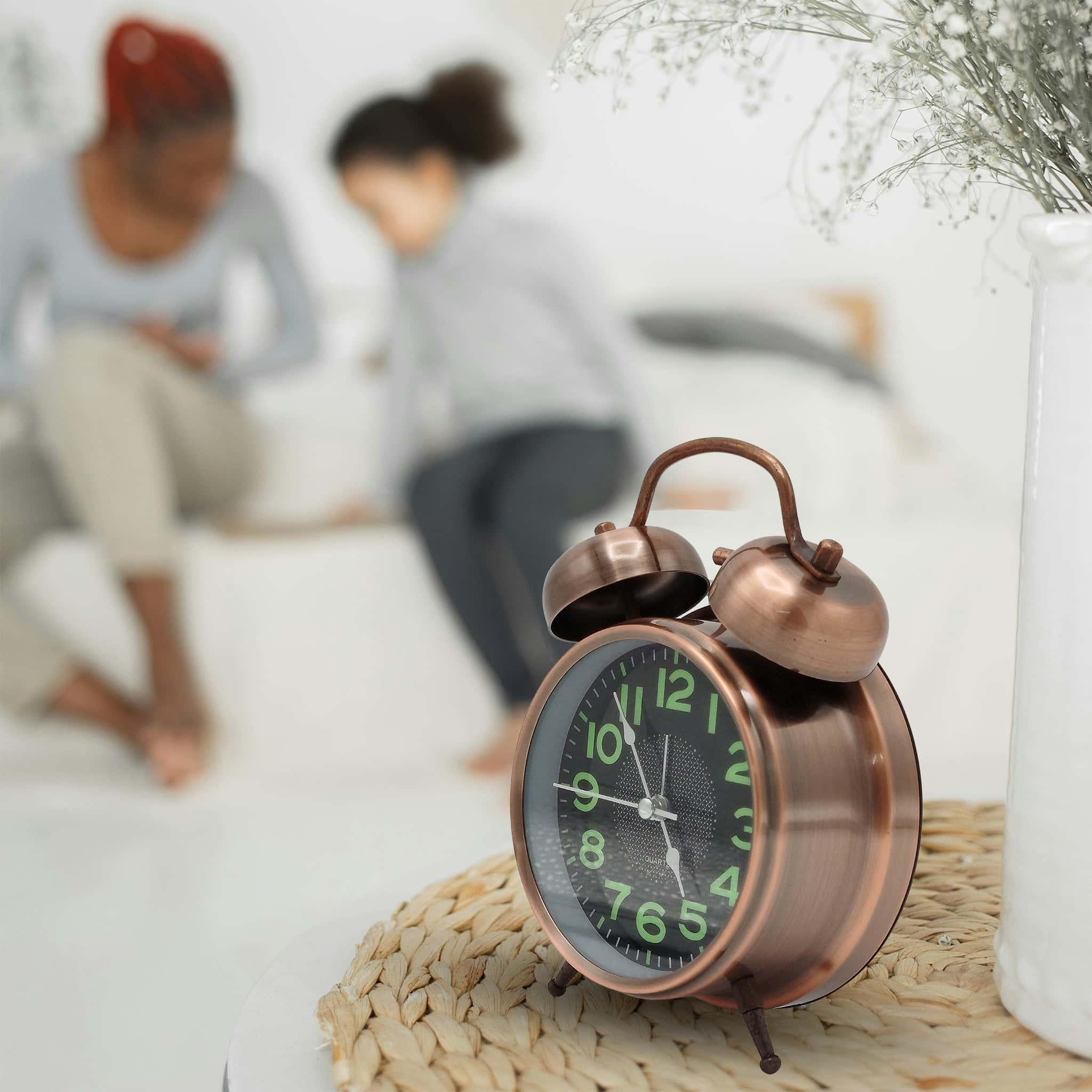 Classic Copper Alarm Clock with Bell - RHS-HD-TD-069