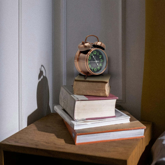 Classic Copper Alarm Clock with Bell - RHS-HD-TD-069