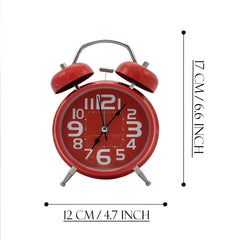 Classic Red Alarm Clock with Bell - RHS-HD-TD-072