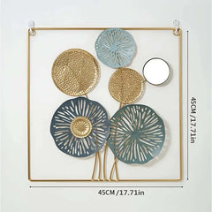 Modern Metal Wall Art with Floral Design - RHS-HD-WF-001