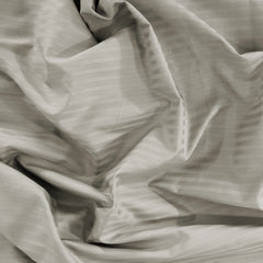 GAINSBORO GREY COTTON SATIN STRIPE BED SHEET