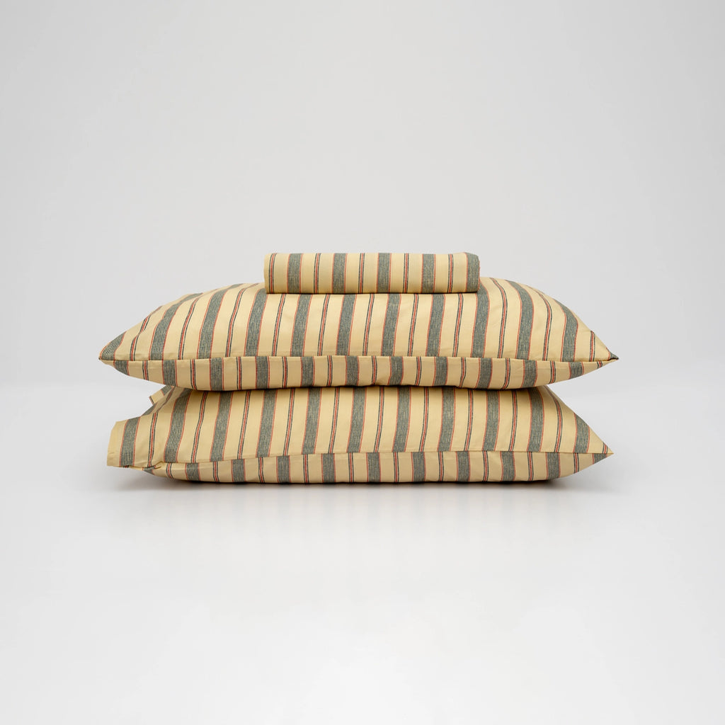 Heritage Ticking Stripe Cotton Percale Bed sheet