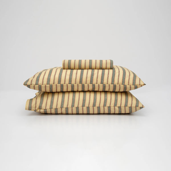 Heritage Ticking Stripe Cotton Percale Bed sheet