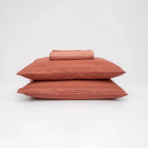 Terracotta Cotton Percale Bed Sheet