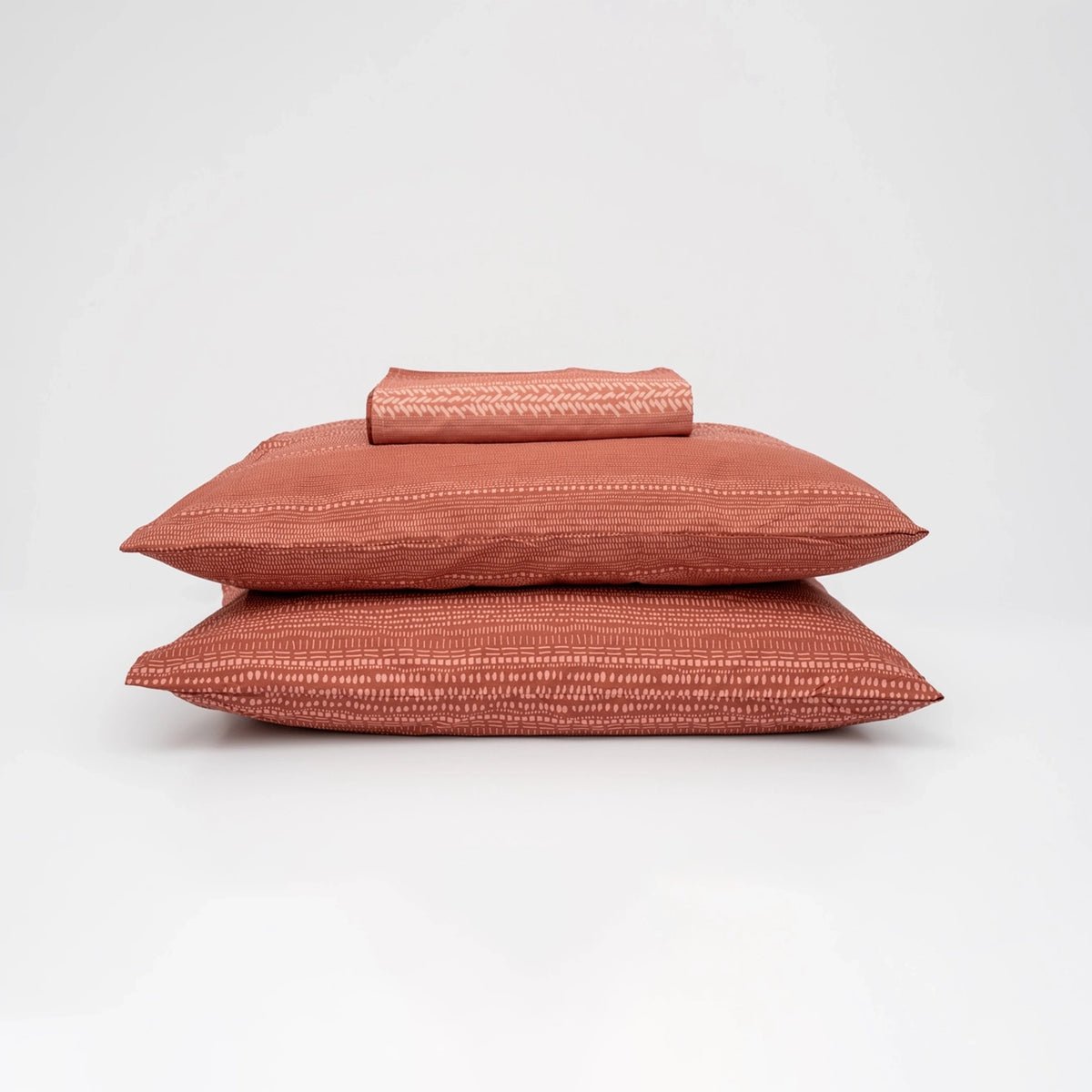 Terracotta Cotton Percale Bed Sheet