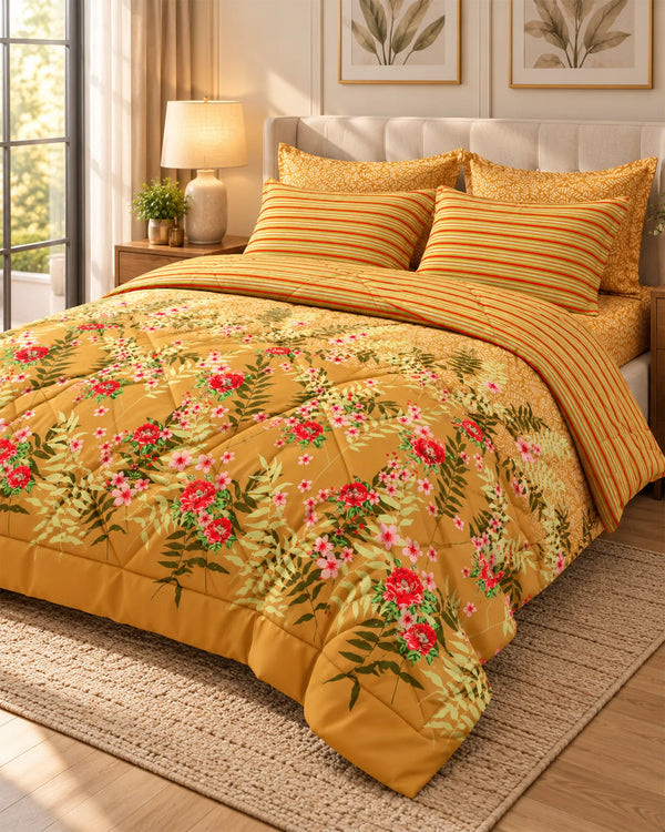 RUSTIC FLORAL BUNCH 6-Pcs Comforter Set