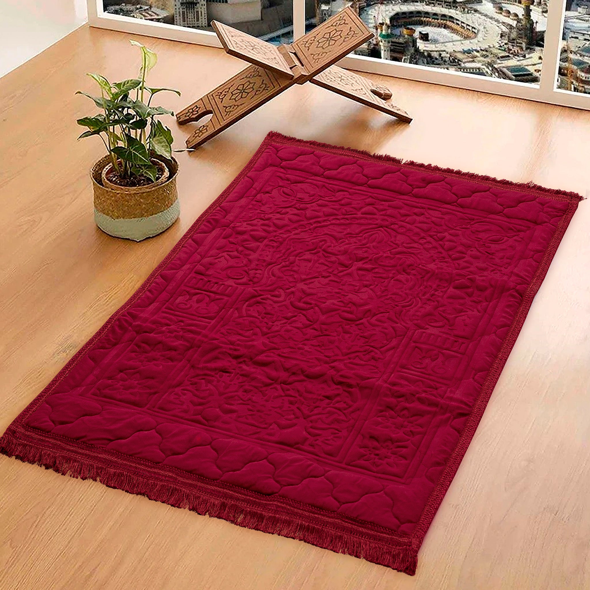 Self Design Prayer Mat (Maroon)