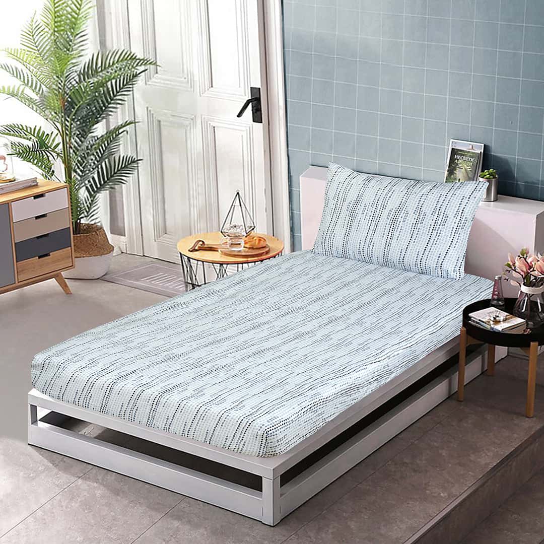Cotton Fitted bedsheet (Dot)