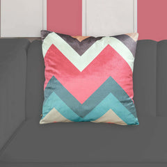Velvet Zig Zag Cushion Cover (Multi)
