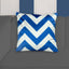 Velvet Zig Zag Cushion Cover (Blue)