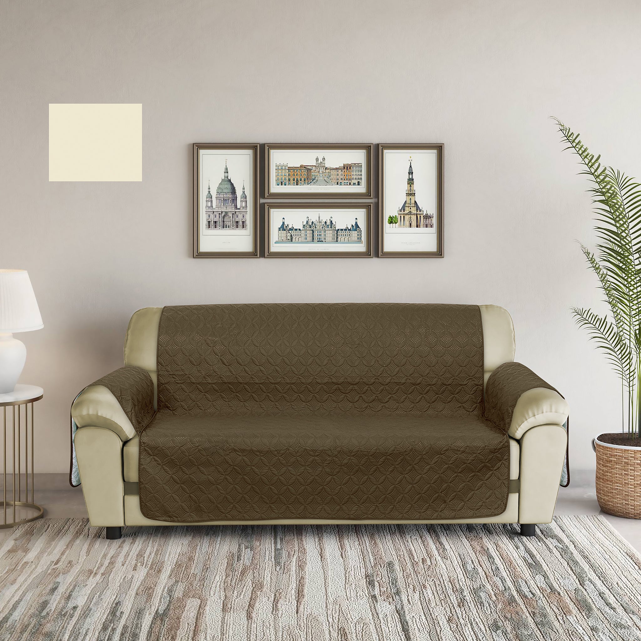 RHS Sofa cover Brown