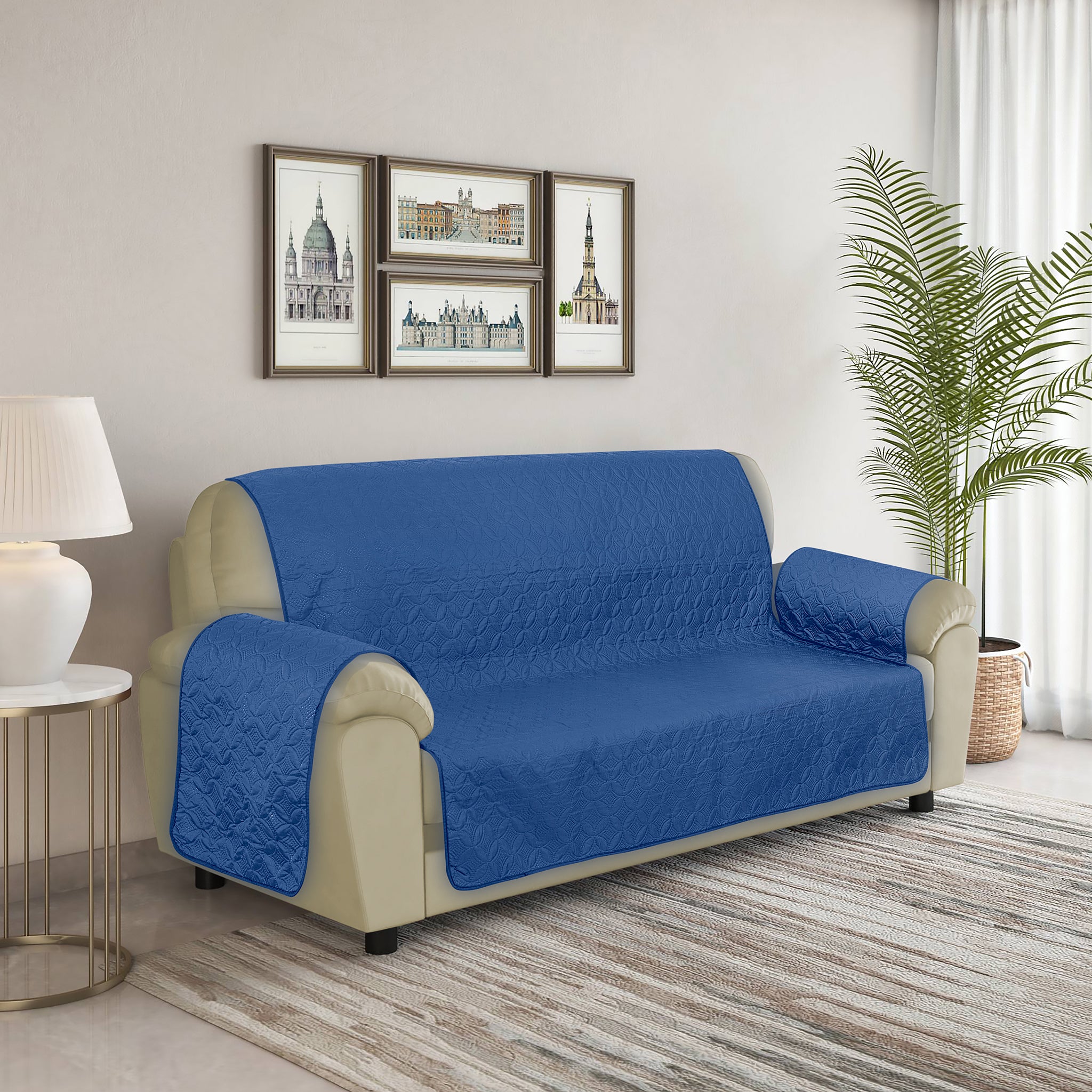 RHS Sofa cover Blue