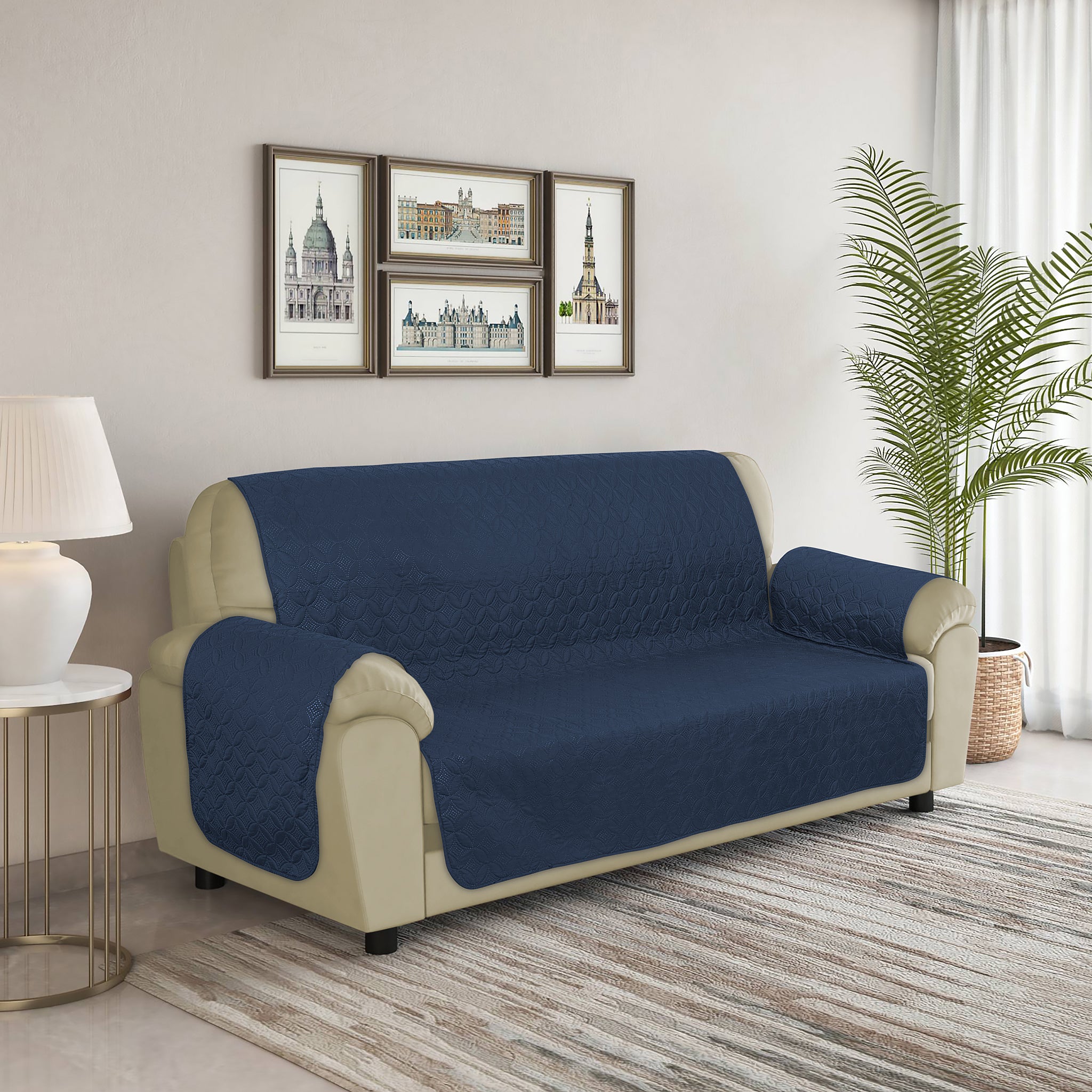 RHS Sofa cover Navy Blue