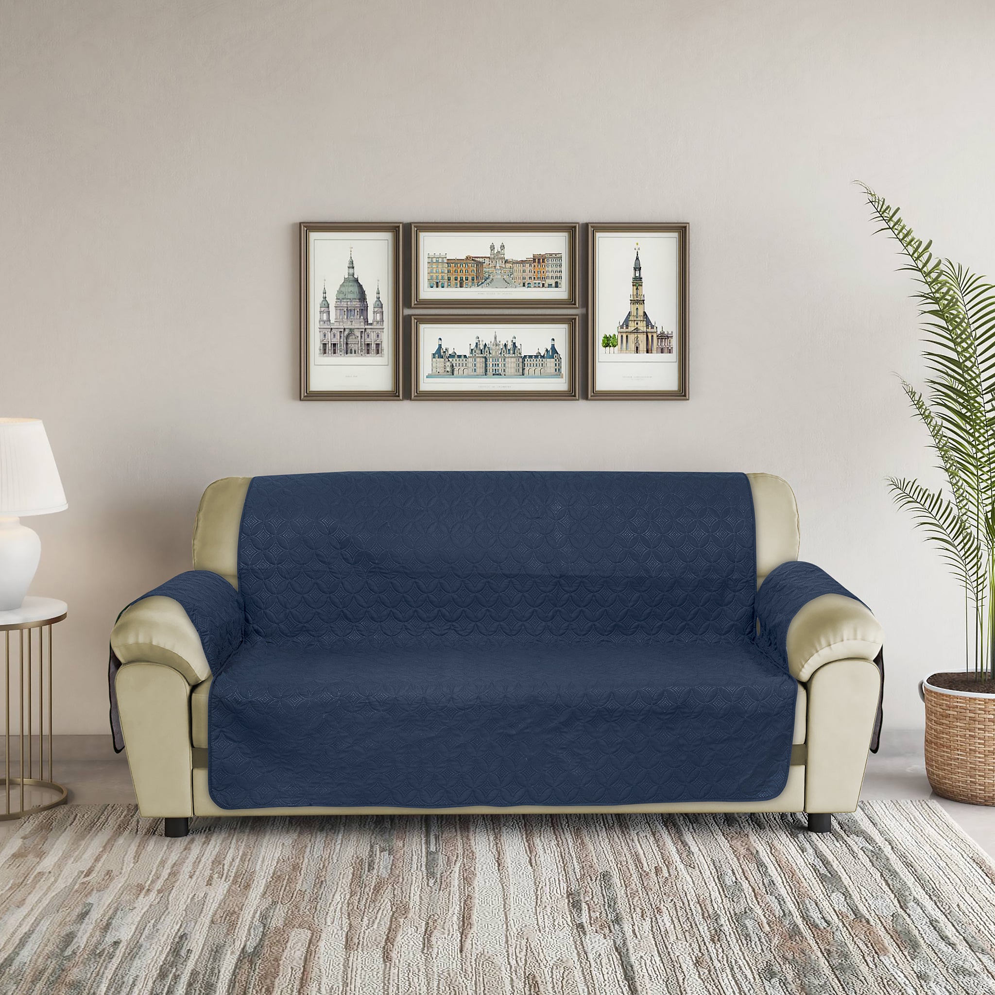 RHS Sofa cover Navy Blue