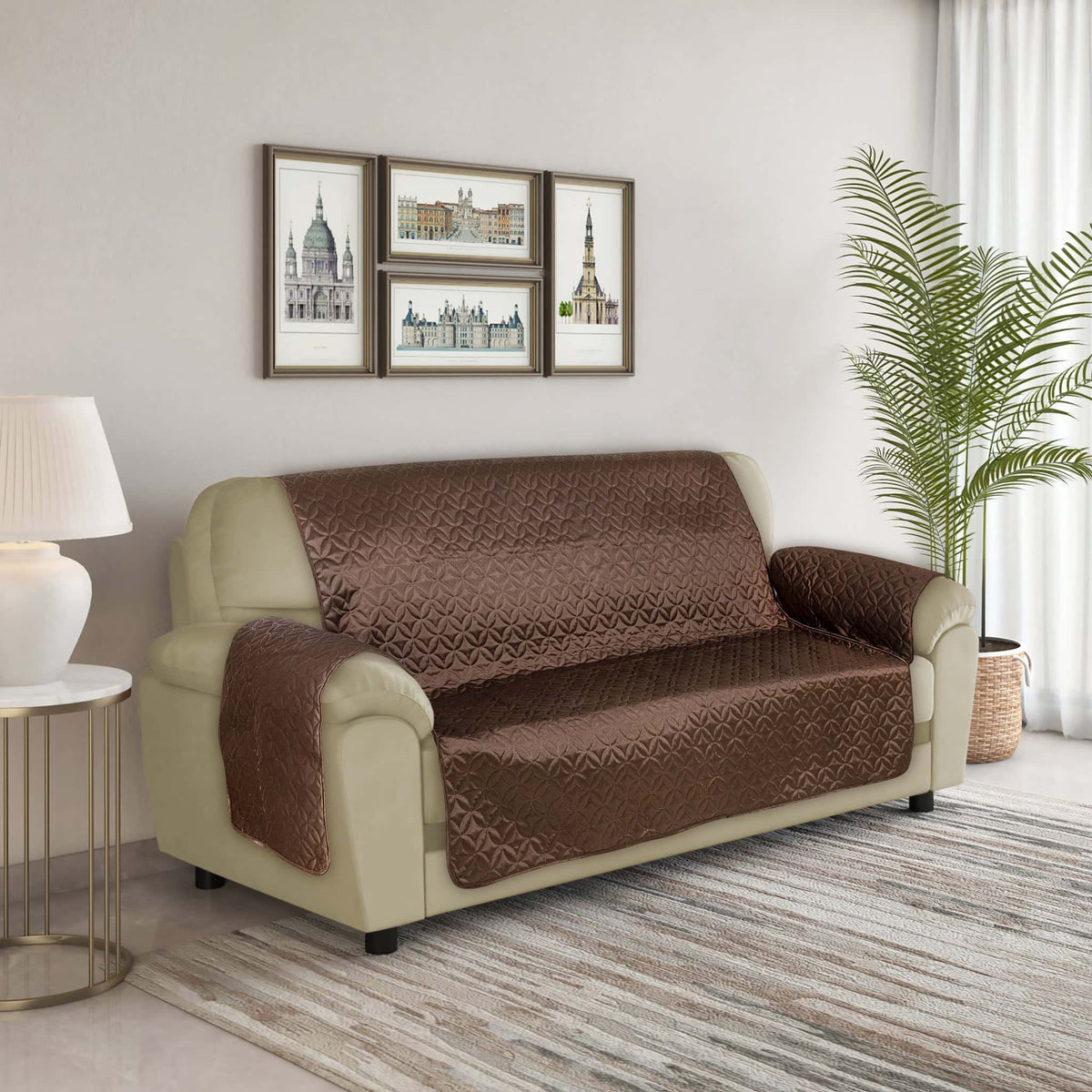 RHS Raw Silk Sofa cover (Brown)