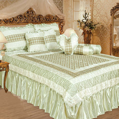 Silk Embroidered 8 pcs bridal set D#11 (Pista)