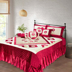 Velvet 8 pcs bridal set (Red)