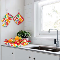 Kitchen Apron Quilted 6 Pcs Set (Fruits)