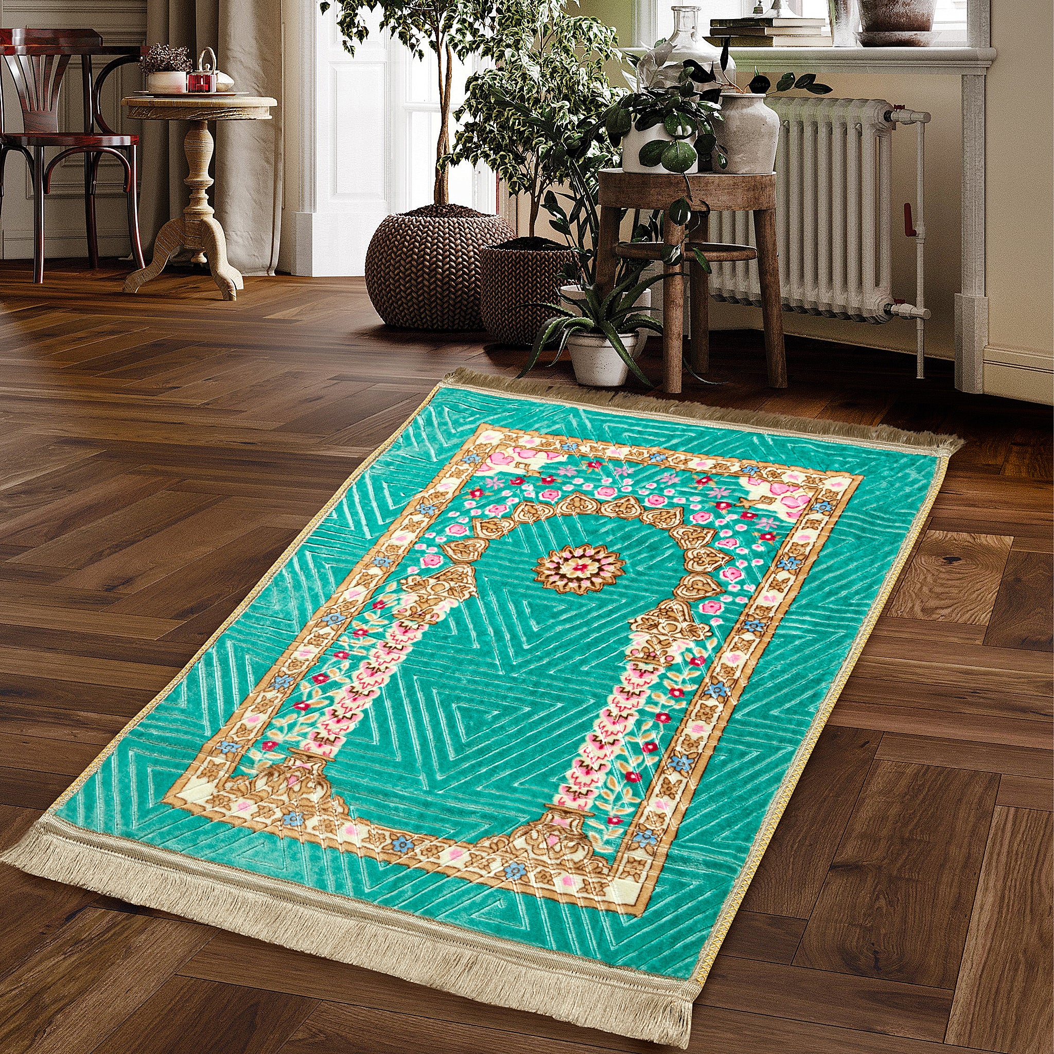 Printed Embossed Design Prayer Mat (786-49)