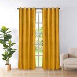 Plain velvet curtains panel (Brown)