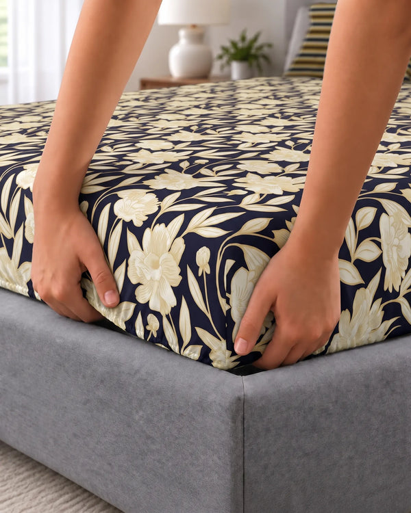 Royal Dusk Xara Fitted Bed Sheet Set
