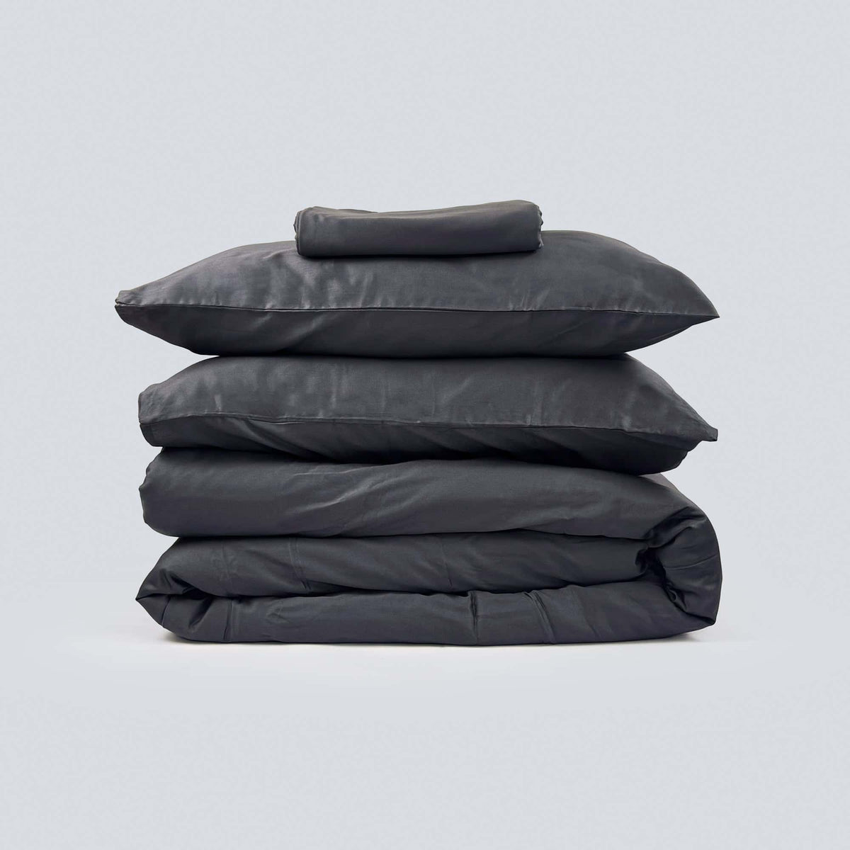 Solid Charcoal Grey - Quilt Cover Set Main image