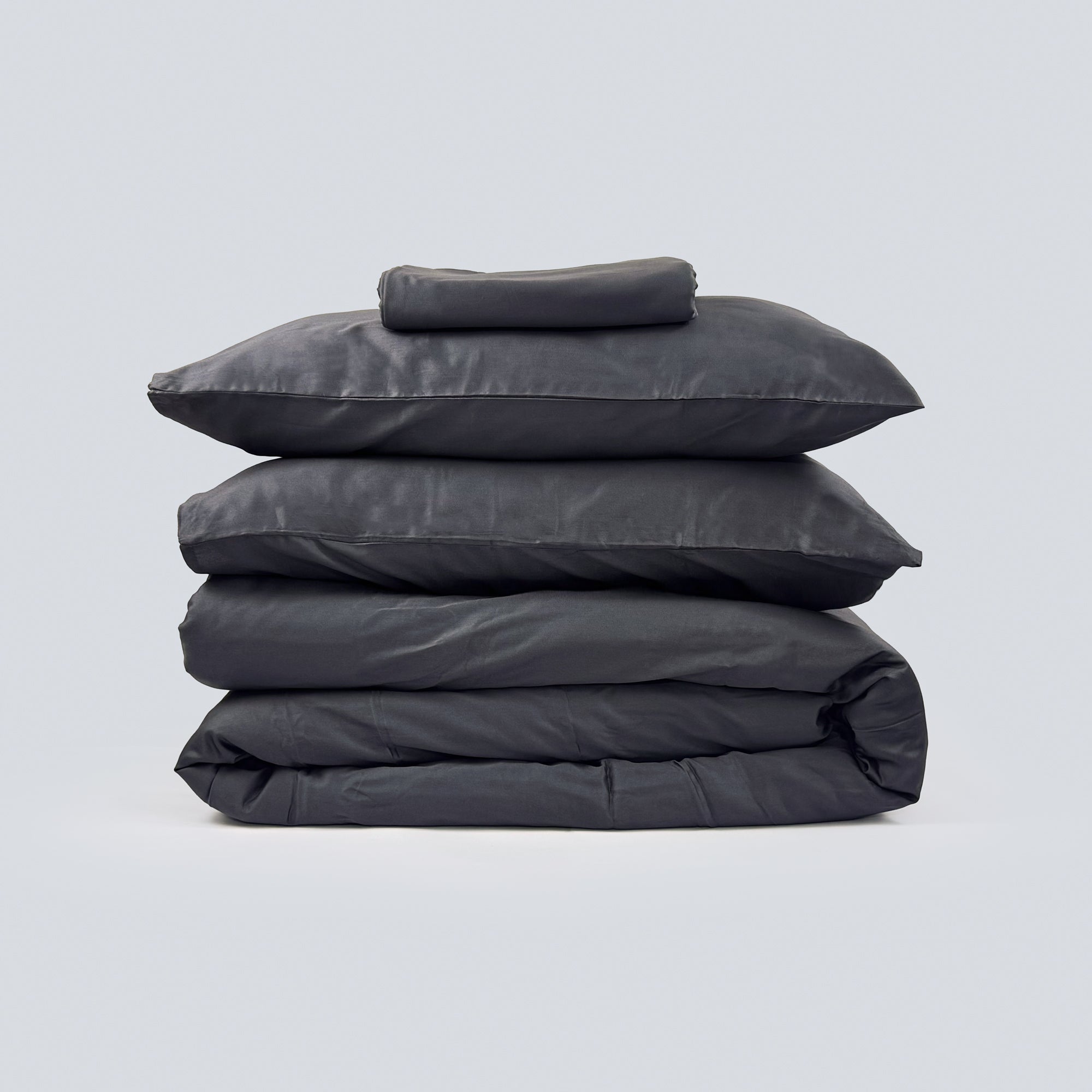 Solid Charcoal Grey - Quilt Cover Set