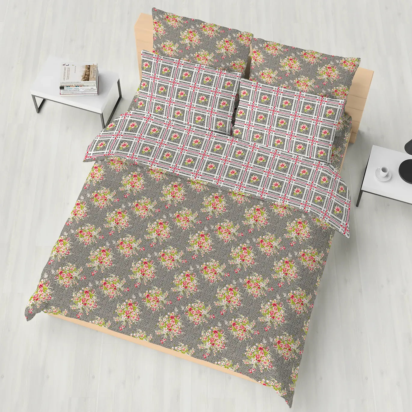 SOFT FLORAL  6-Pcs Comforter Set