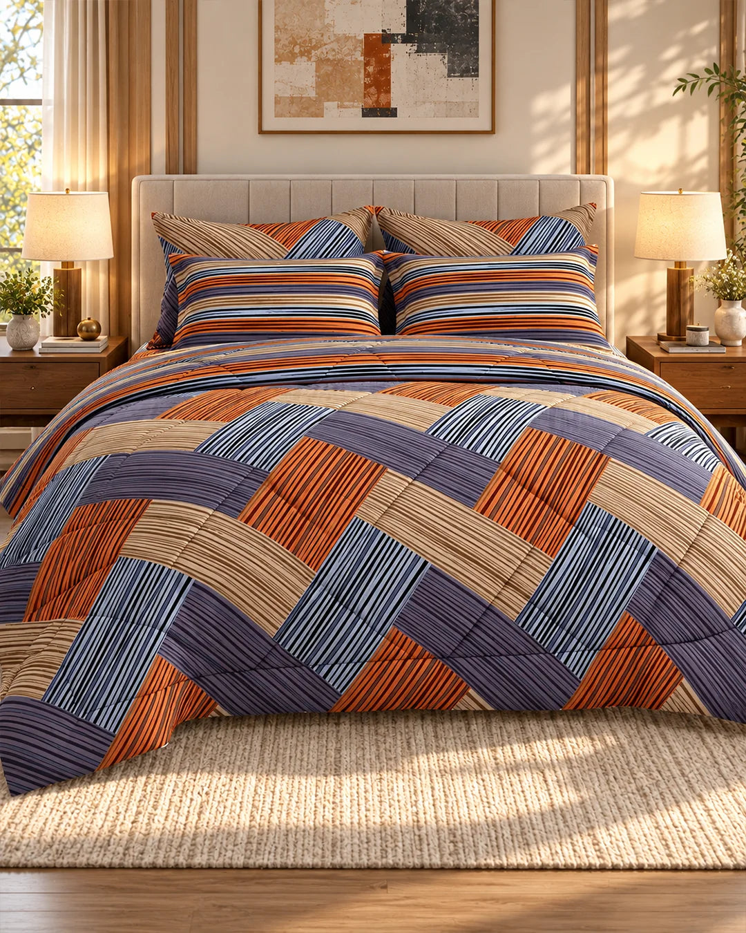 STRIPED KNIT 6-Pcs Comforter Set Secondary image