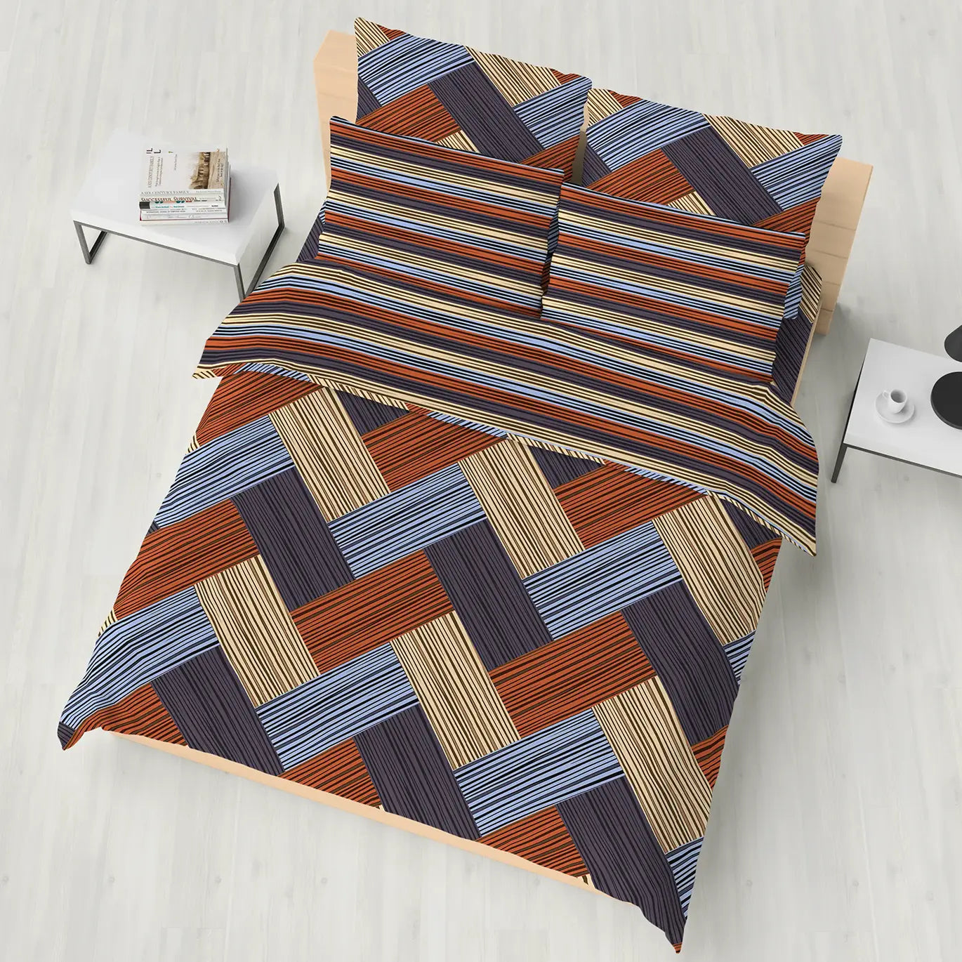 STRIPED KNIT 6-Pcs Comforter Set