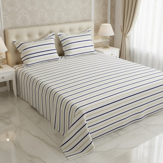 STRIPED Sateen Bed Sheet Set