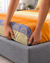 SUNSET MEDALLION STRIPES Xara Fitted Bed Sheet Set