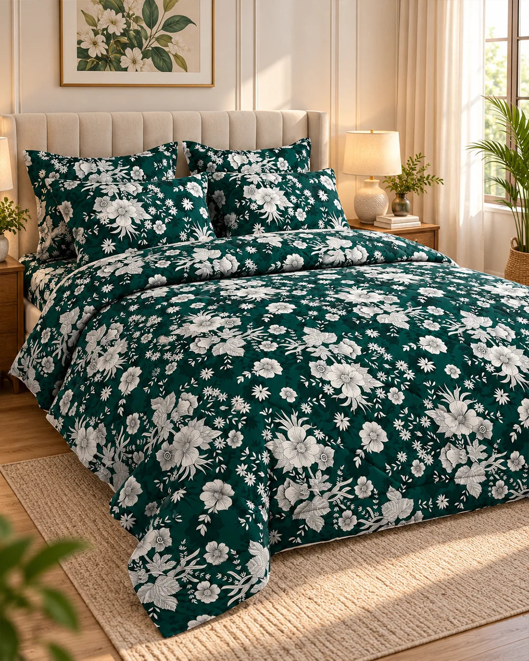 Sateen 6-pcs comforter set 8555