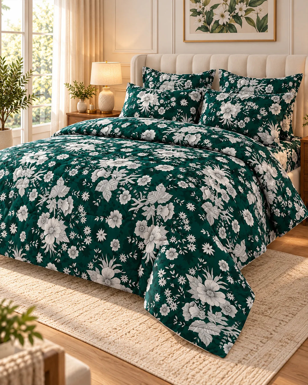 Sateen 6-pcs comforter set 8555
